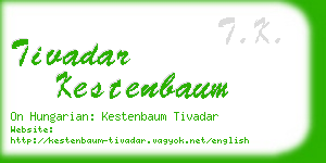 tivadar kestenbaum business card